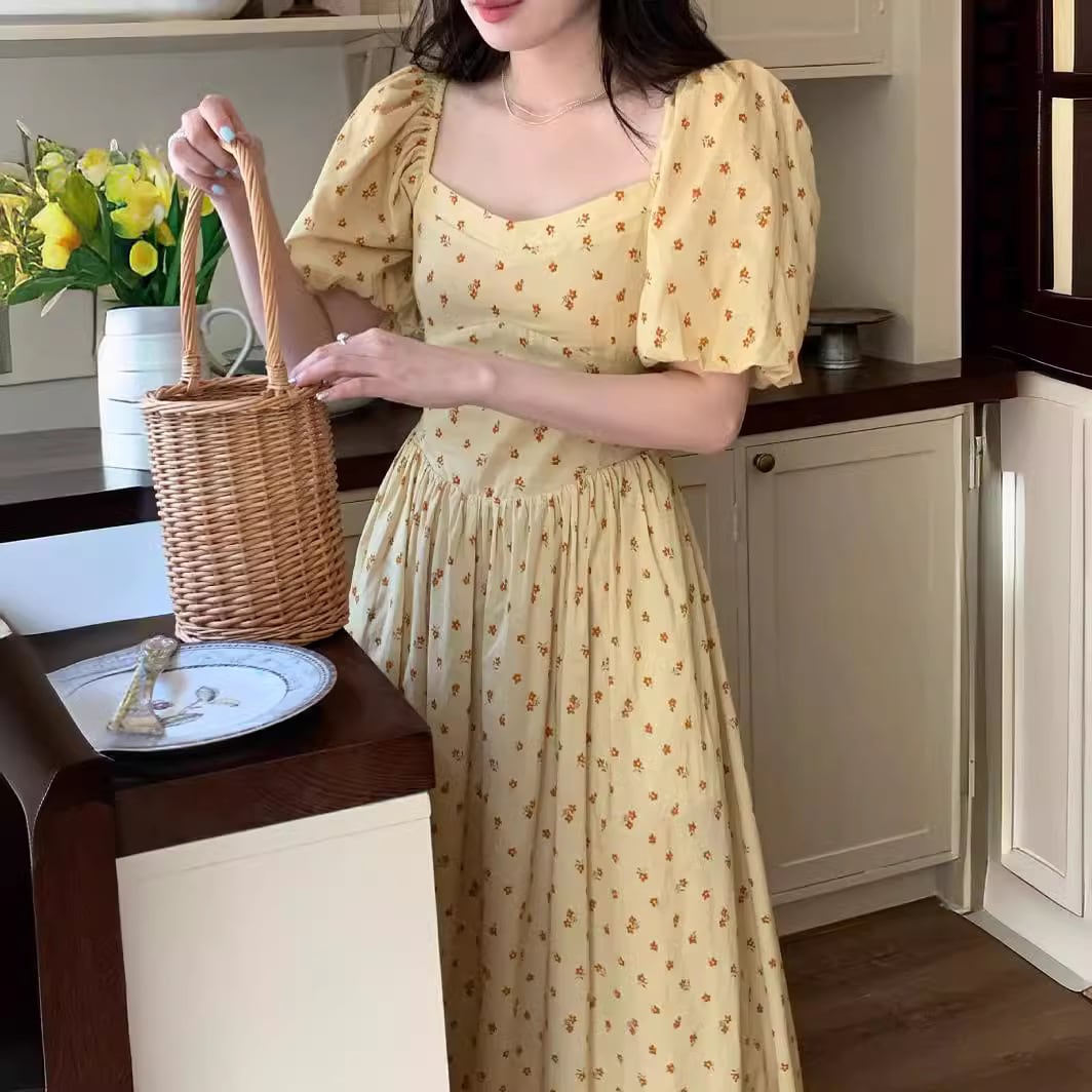 【dress】花柄ワンピース　M25042