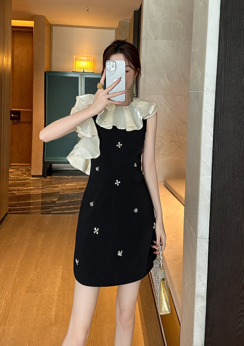 【dress】フリルビジューワンピース　M24282