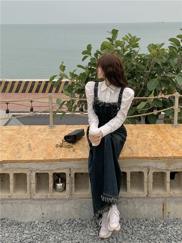 【dress】サロペットデニムワンピース　M28278