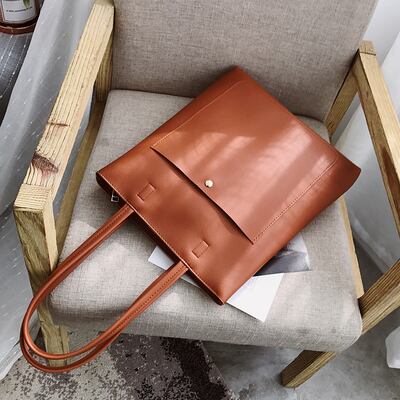 【小物】大活躍  ファッションカジュアルショルダーバッグ韓国系定番無地ハンドバッグ