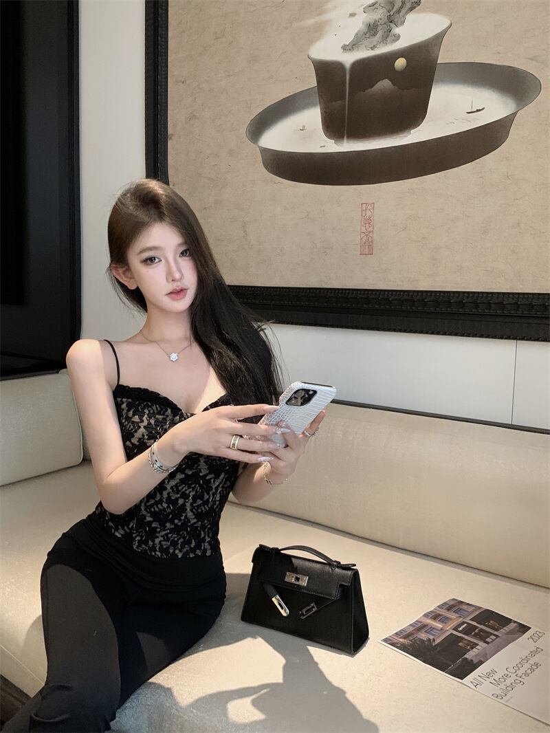 【tops】レースキャミソール　M28476