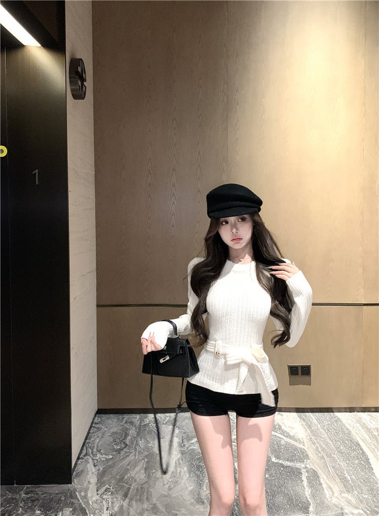 【tops】ニットトップス　M28543