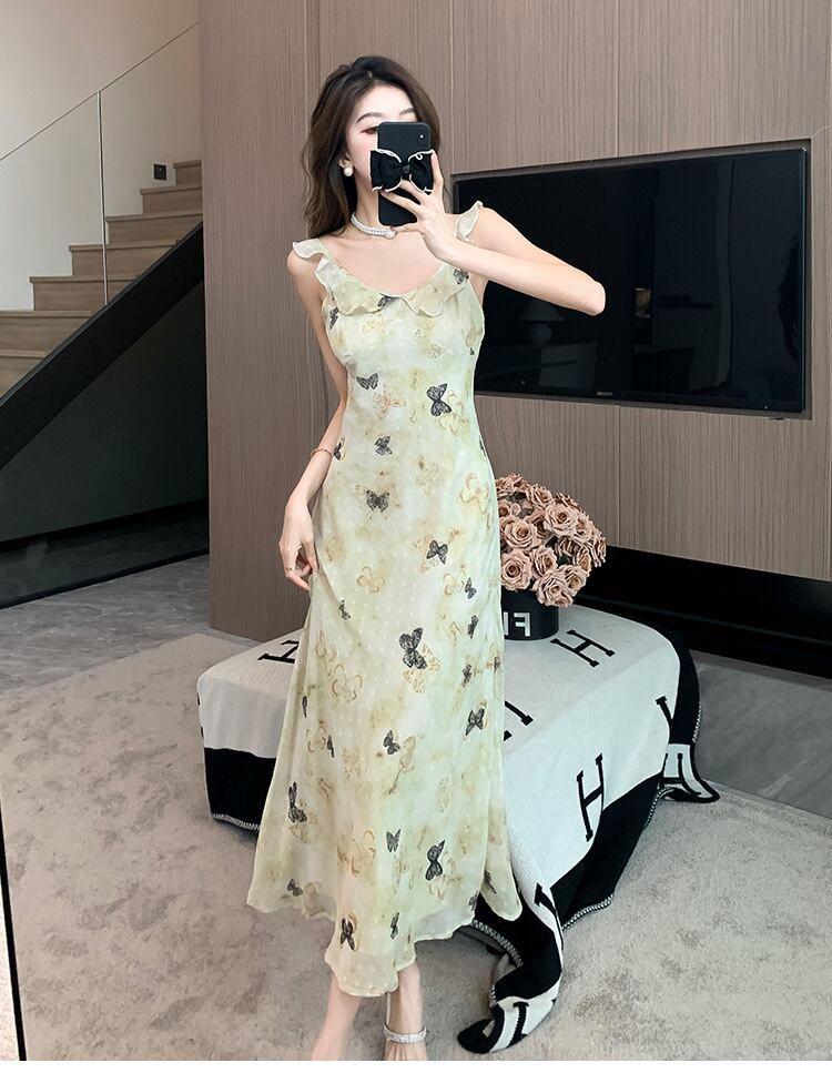 【dress】VネックプリントキャミワンピースG20647