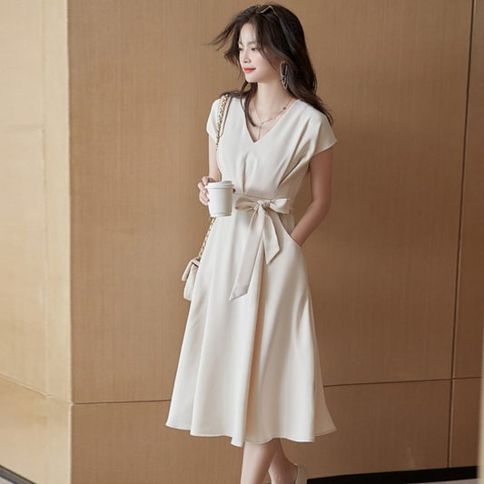 【dress】VネックOL通勤ワンピース G21530