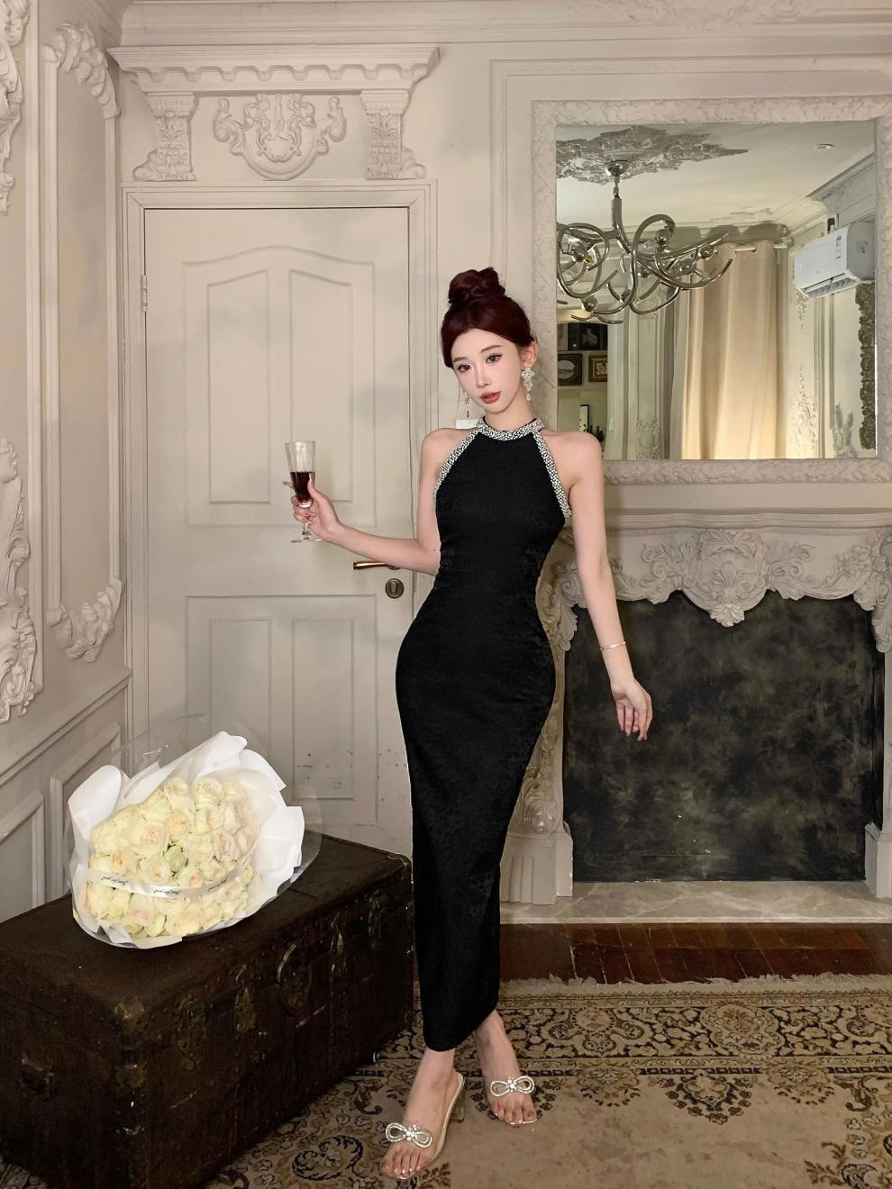 【dress】ホルターネックノースリーブワンピース G21116