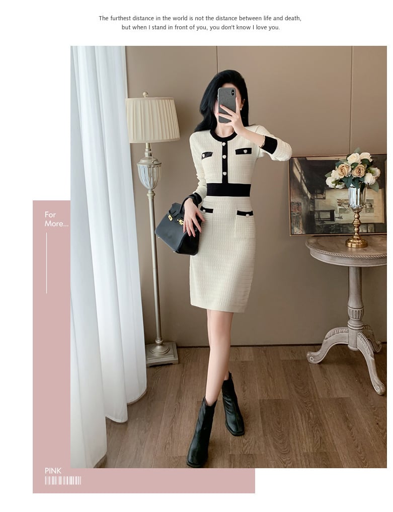【dress】ニットワンピース　M25355
