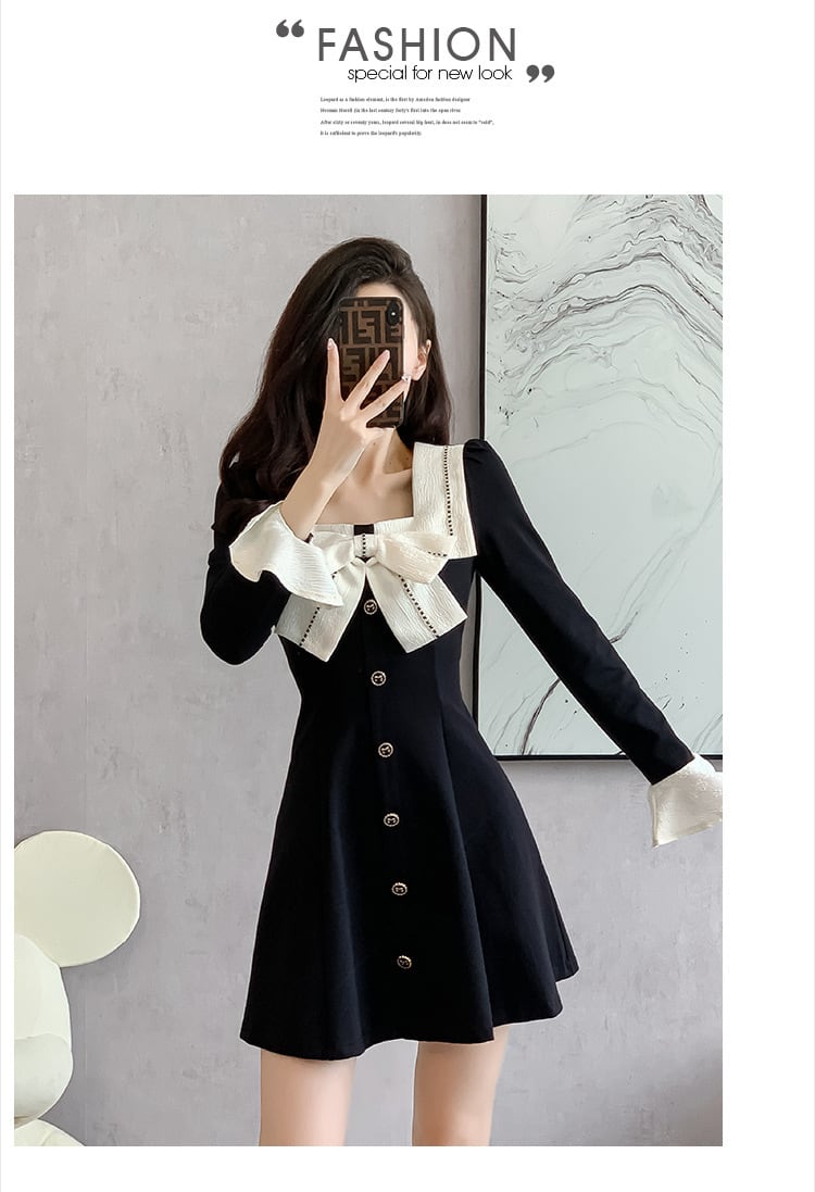 【dress】リボン付きデートワンピース　M27802