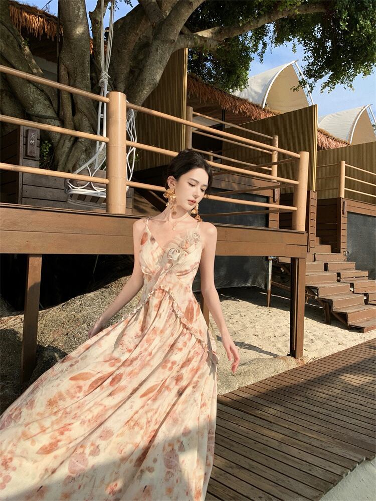 【dress】プリントキャミワンピース　M30178