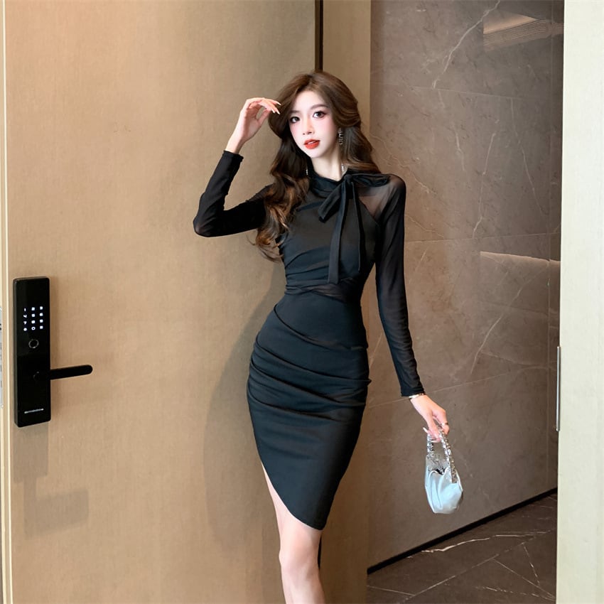 【dress】チュールドッキングワンピース　M28129