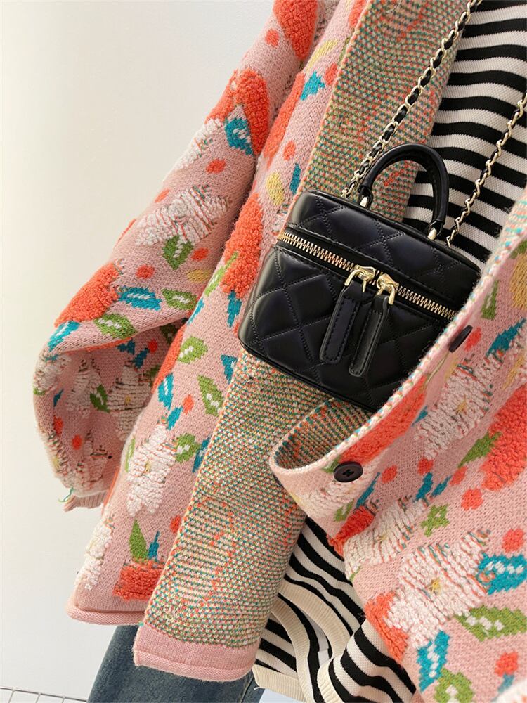 【outer】ジャカードニットカーデ　M28918
