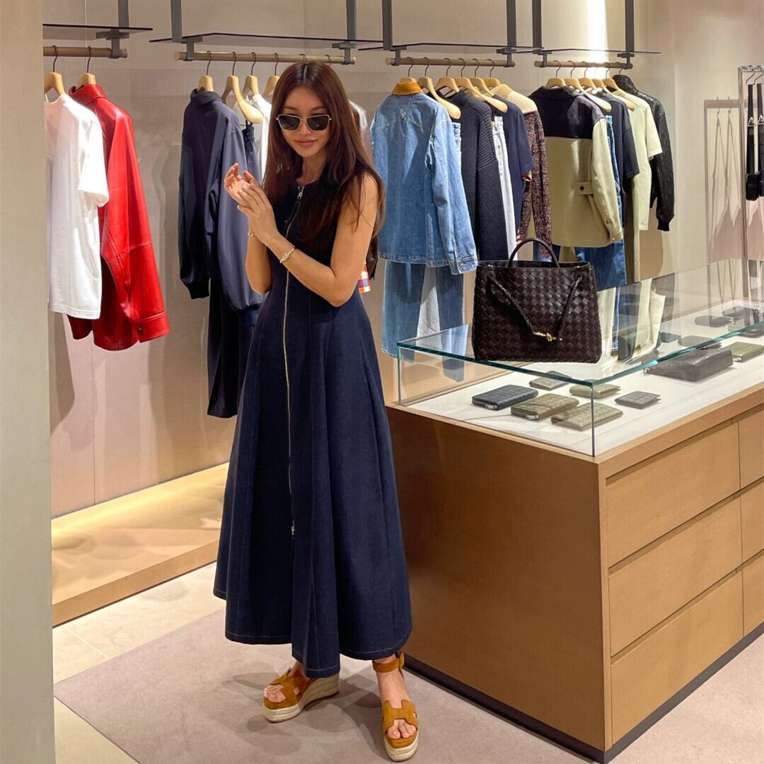 【dress】ファスナーノースリーブワンピース　M29765