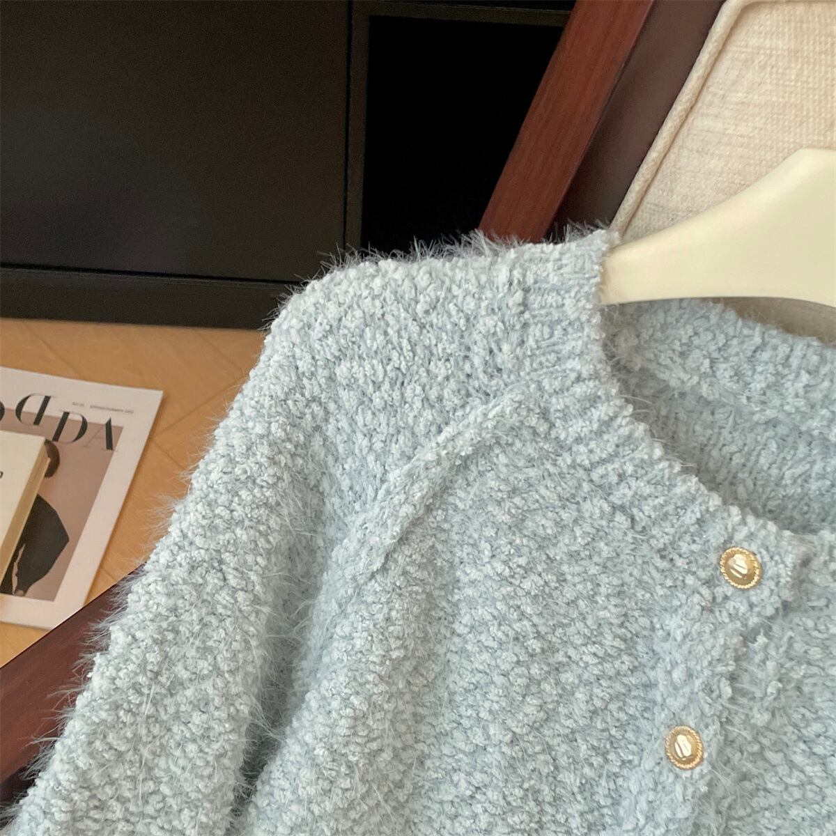 【outer】クルーネックニットカーデ　M29206