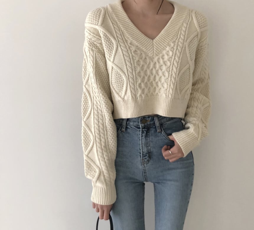 【tops】ニットセーター　M25602