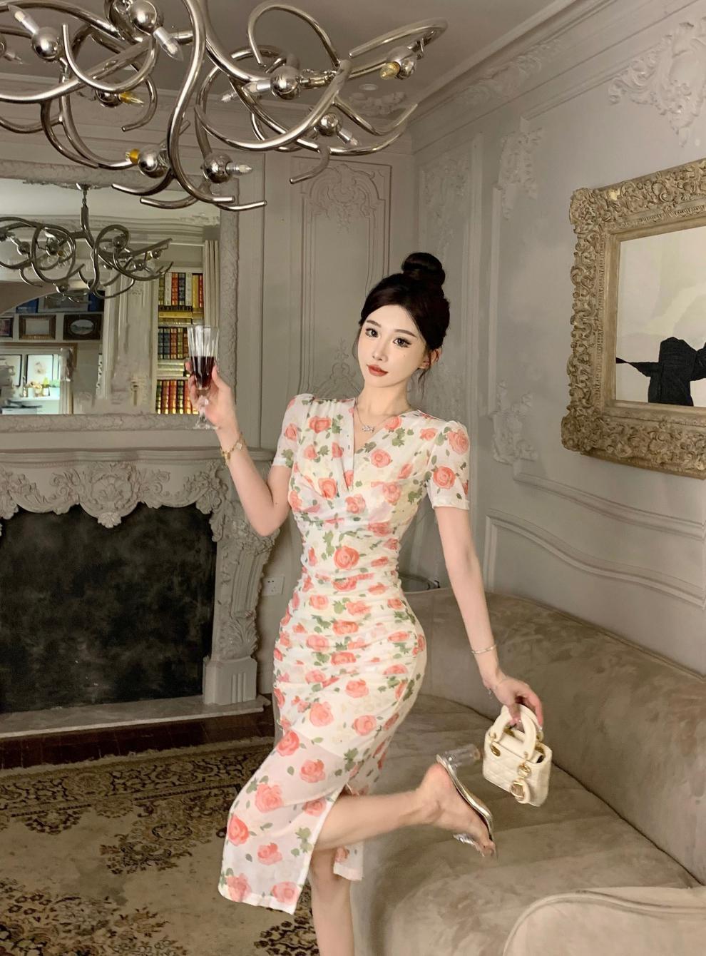 【dress】プリントワンピース　M25236