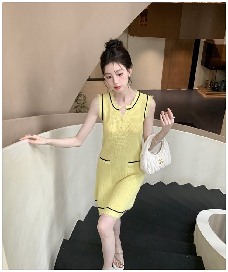 【dress】ノースリーブニットワンピース　M24269