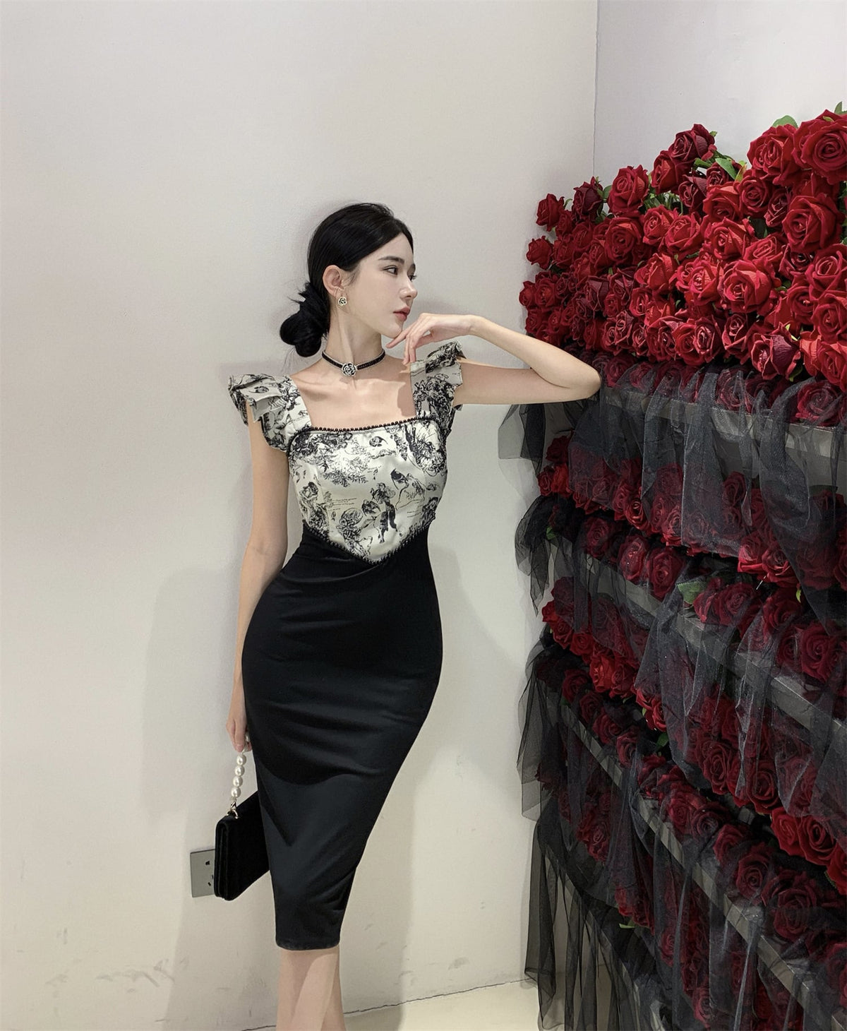 【dress】切り替えデートワンピース　M22208
