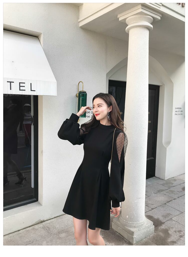 【dress】好感度UP!気質満点春冬オシャレレースファッションワンピース G2550