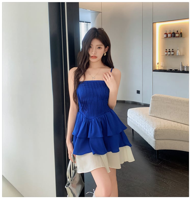 【dress】キャミ切り替えワンピース　M23899