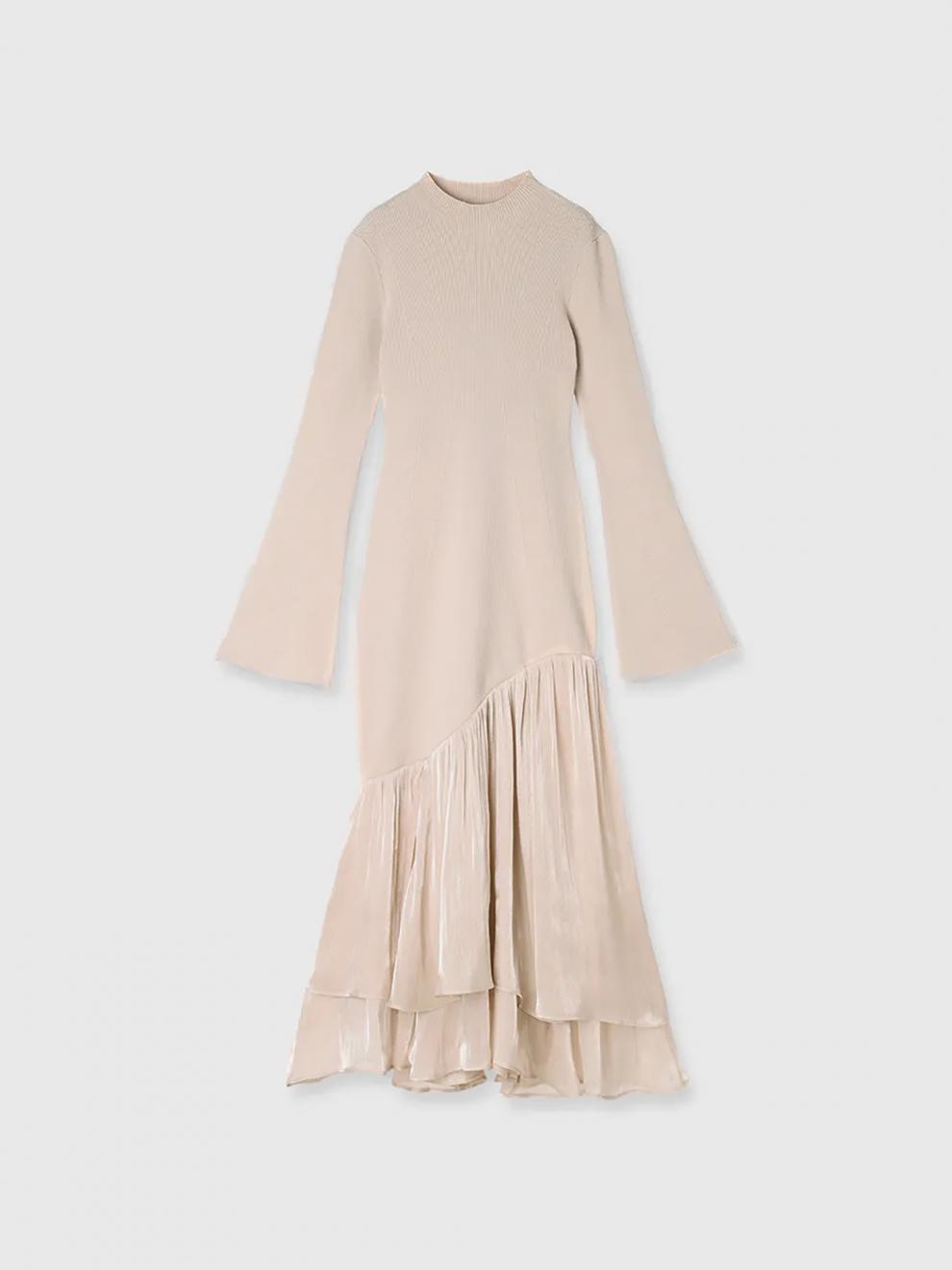 【dress】ドッキングニットワンピース　N2894