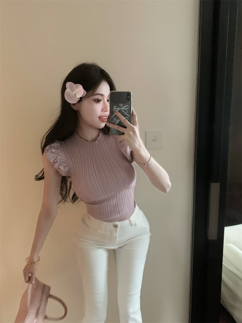 【tops】ノースリーブニットトップスG20270