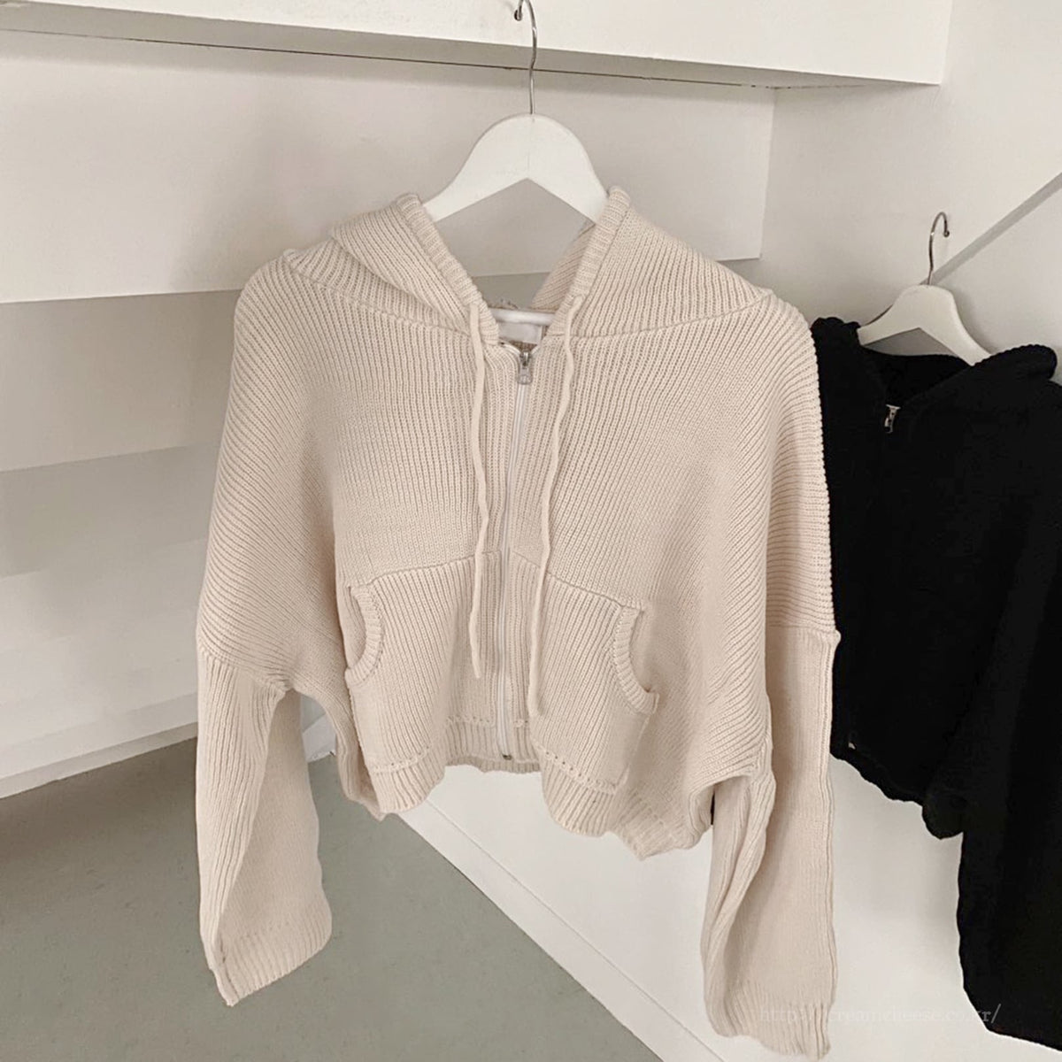 【outer】ファスナーニットカーデ　M26115