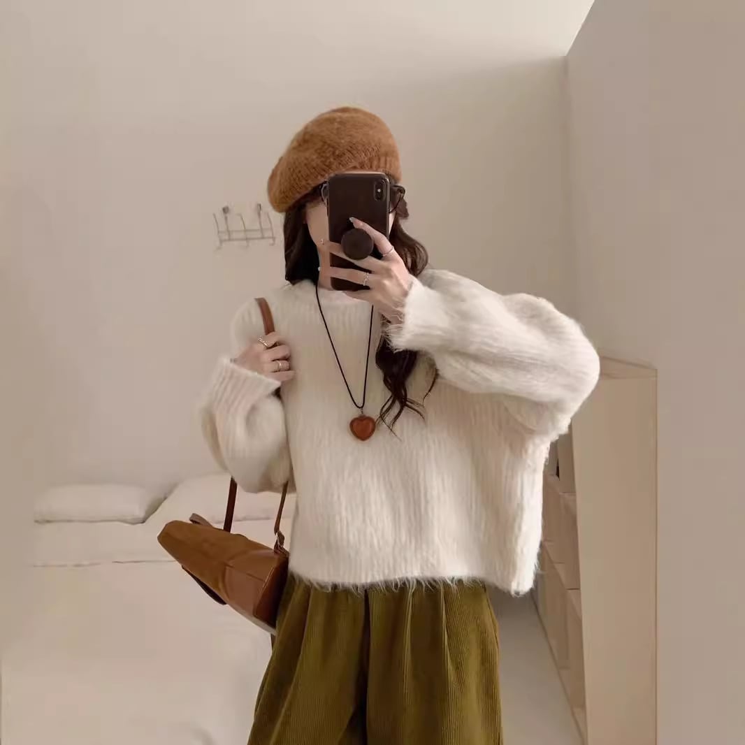 【tops】クルーネックニットセーター　M26128
