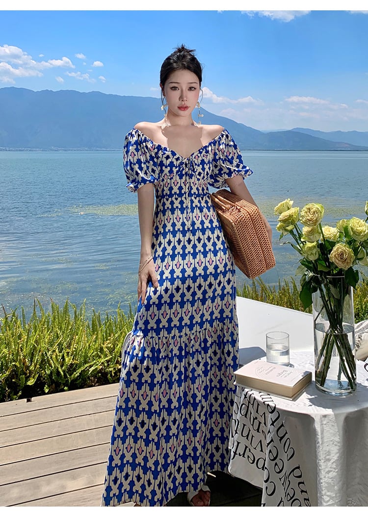 【dress】プリントワンピース　M25326