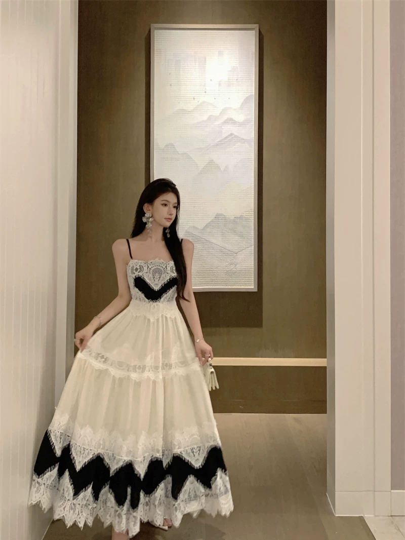 【dress】レースドッキングキャミワンピース　M31993
