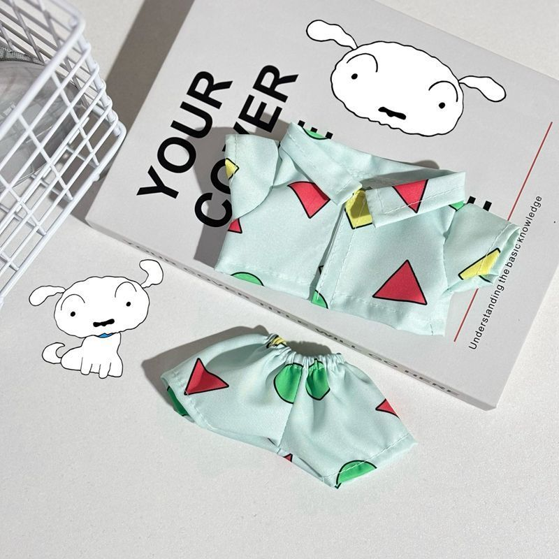【GOODS】着せ替え 10cm20cm しんちゃん  ぬいぐるみ服 ルームウェア２点セット Q2533