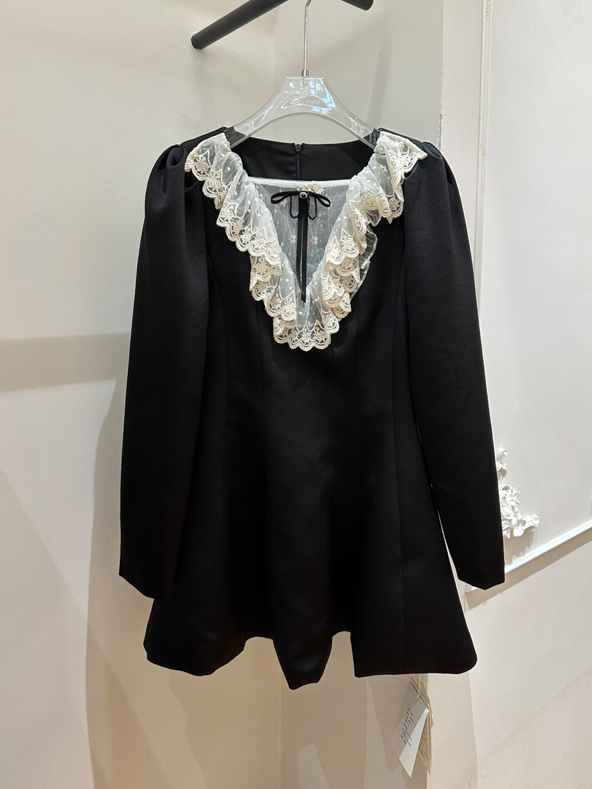 【dress】レースドッキングミニワンピース Q9080