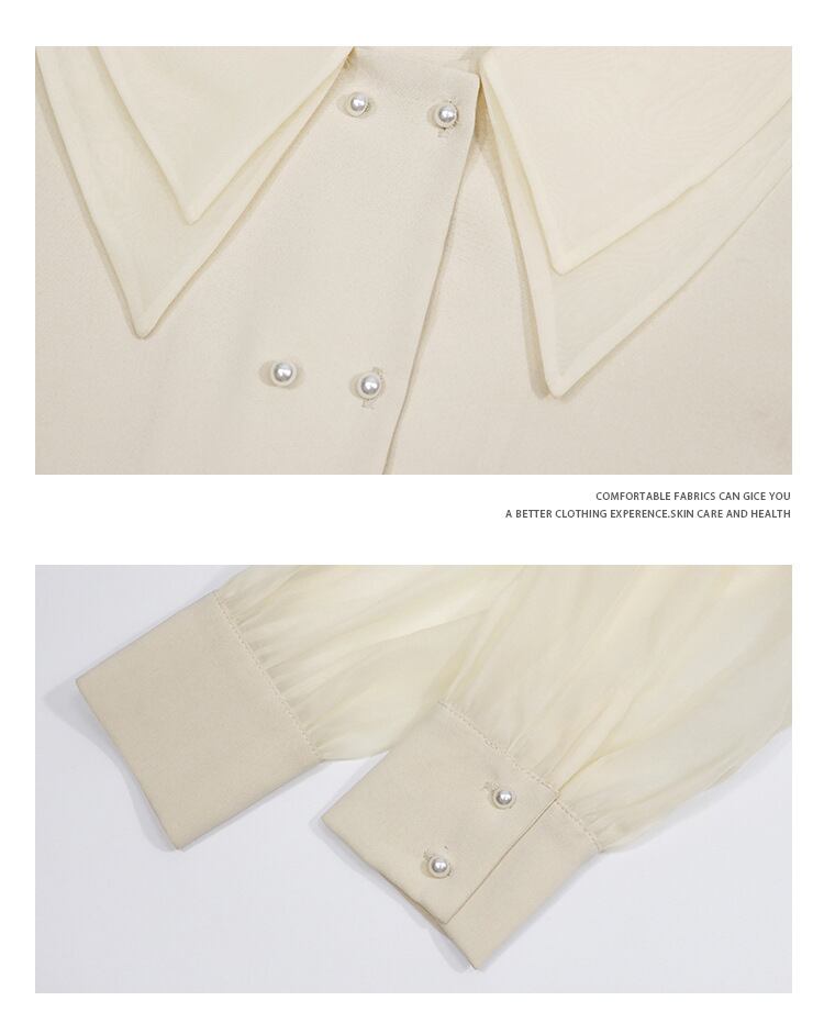 【tops】折り襟ブラウス　M29354