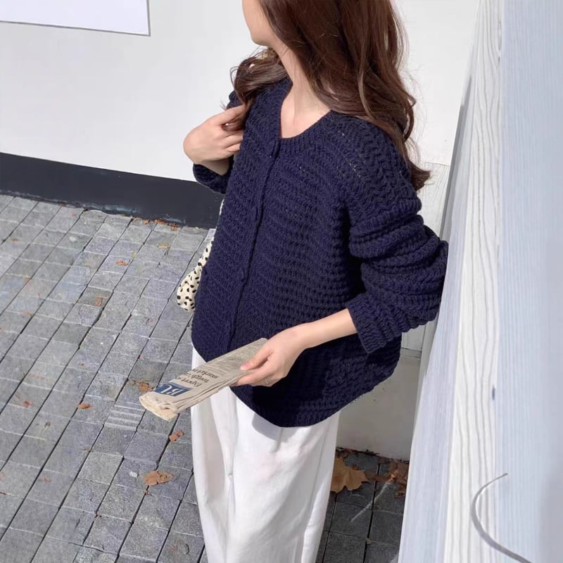【outer】ニットカーディガン Q7148