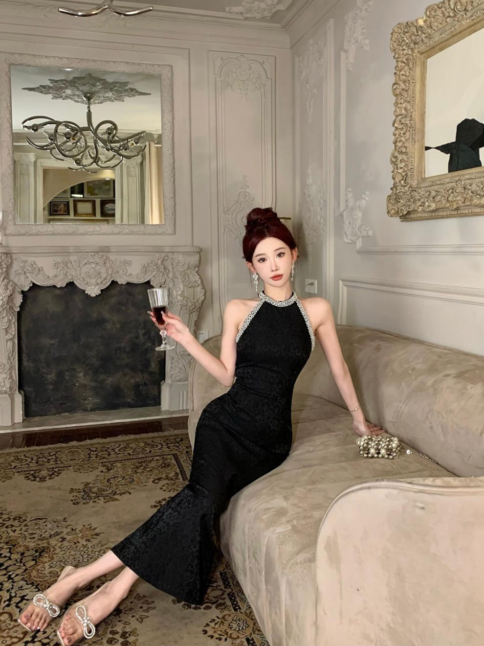 【dress】ホルターネックノースリーブワンピース G21116