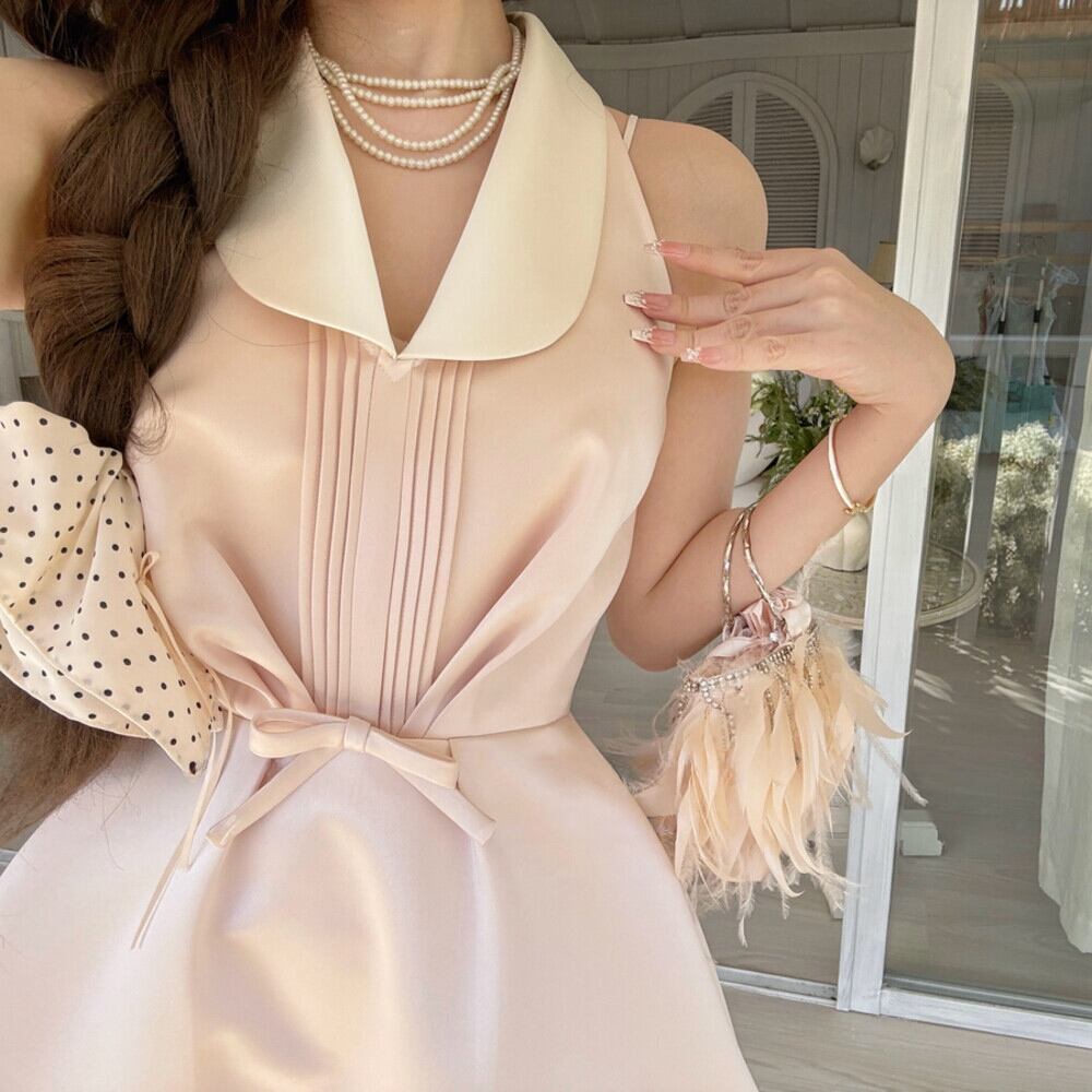 【dress】リボンミニワンピース　N3532