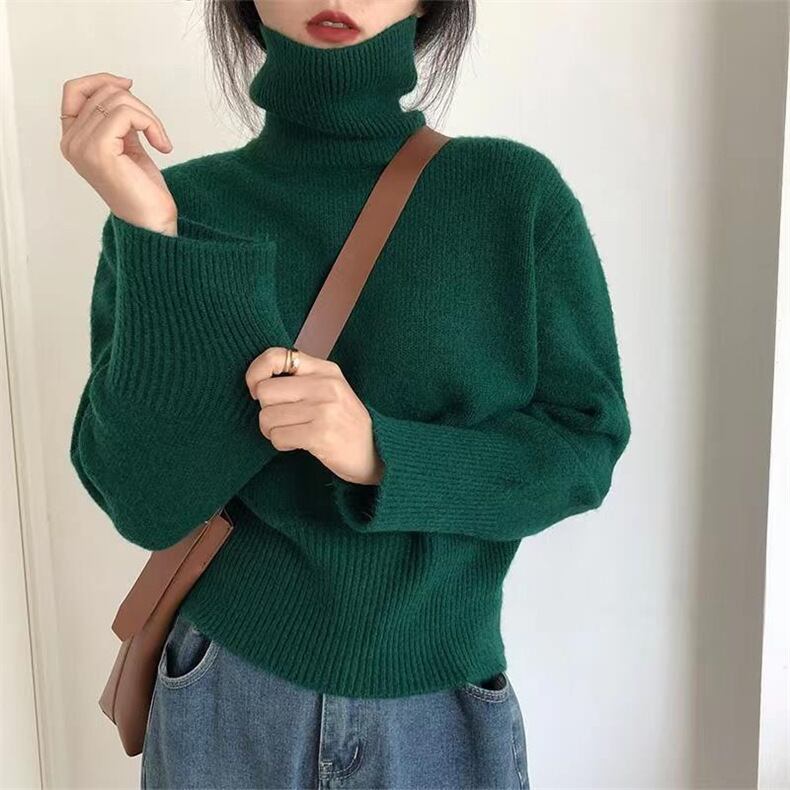 【tops】ハイネックニットプルオーバー　M19163