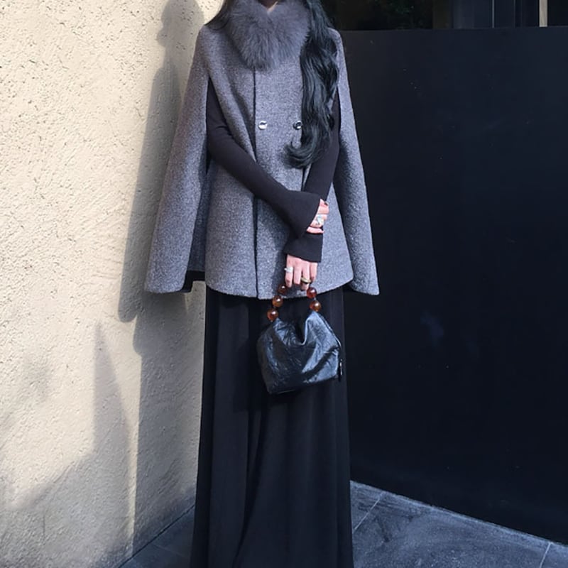 【dress】Ｖネックニットワンピース Q6860
