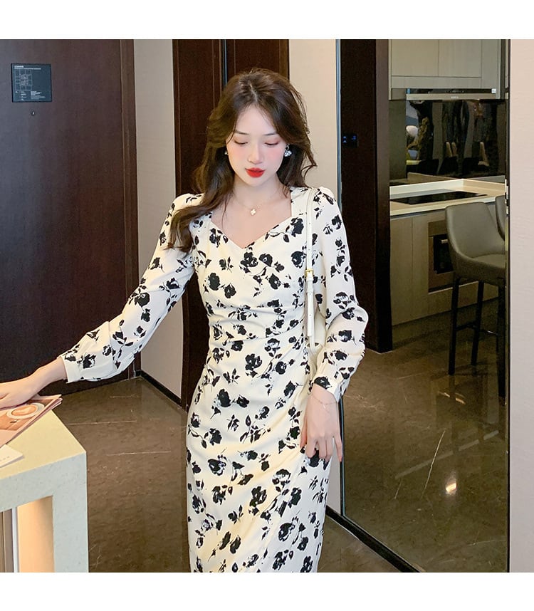 【dress】花柄ワンピース　M25374