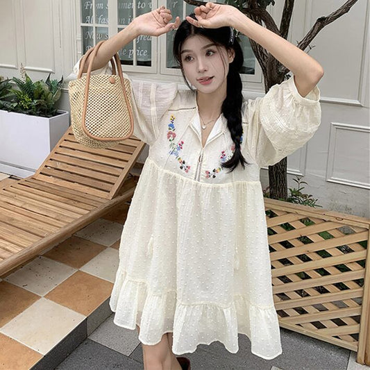 【dress】ランタンスリーブ花柄ワンピース G20348