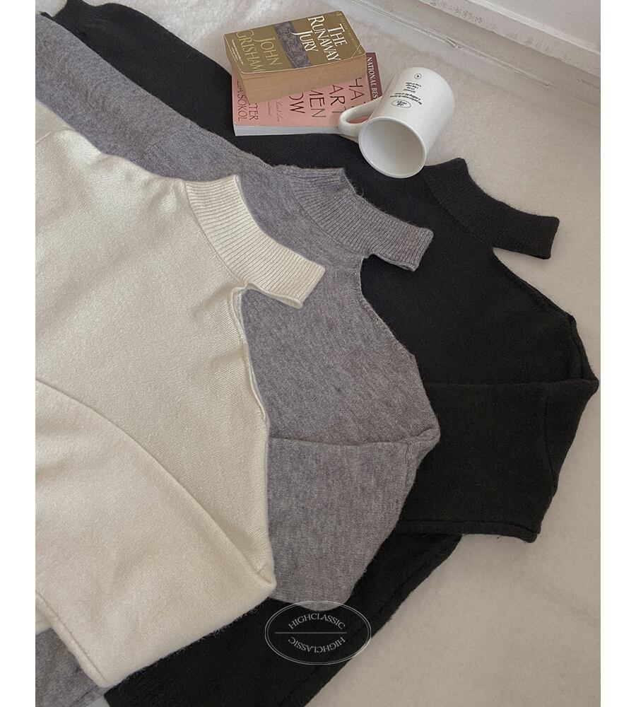 【tops】オフショルダーニットセーター　M18418
