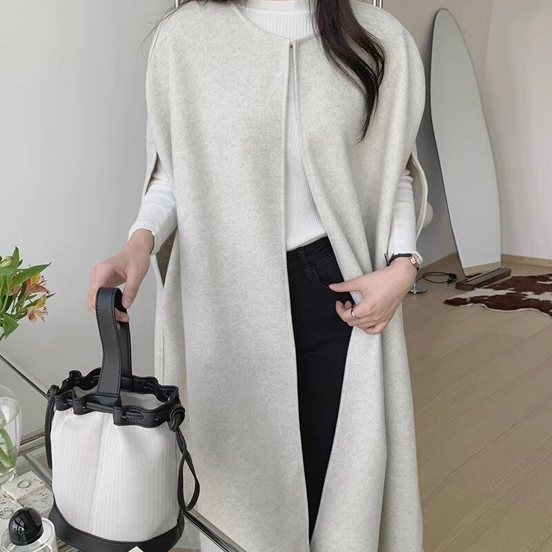 【outer】ロングケープコート　M19079