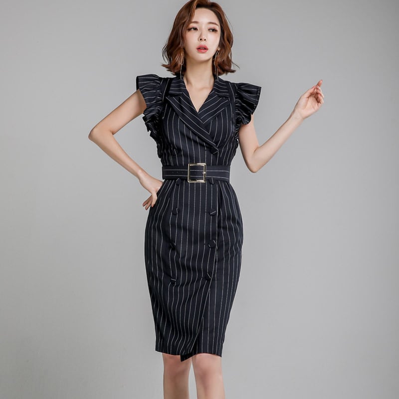 【dress】ダブルボタンワンピース　M23959