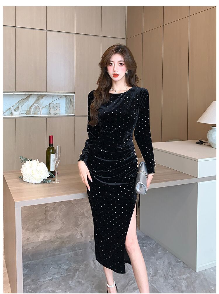 【dress】スリットワンピース　M18723