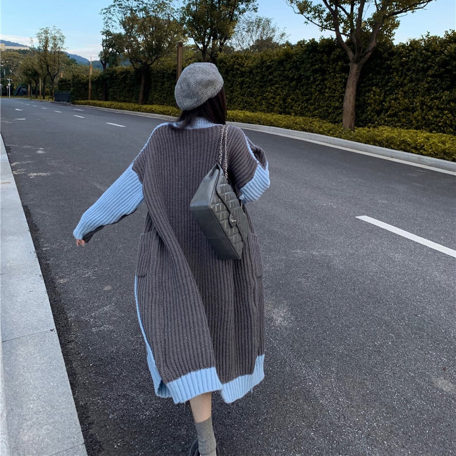 【outer】ロング丈ニットカーデ　M28185