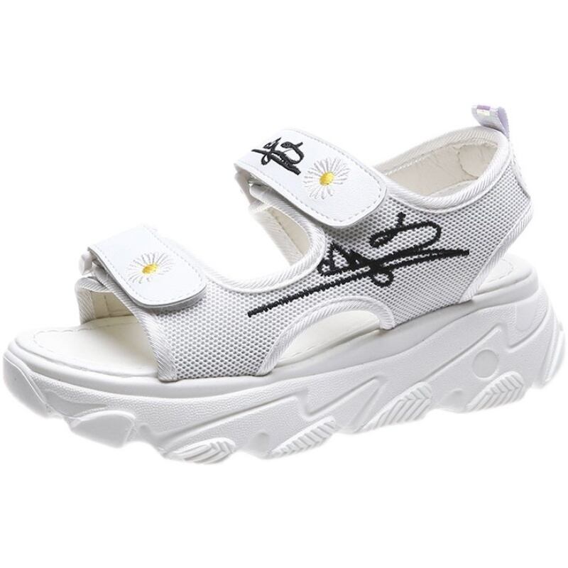 【shoes】清純甘くて女子力UP！花柄配色履きやすい合わせやすいサンダル