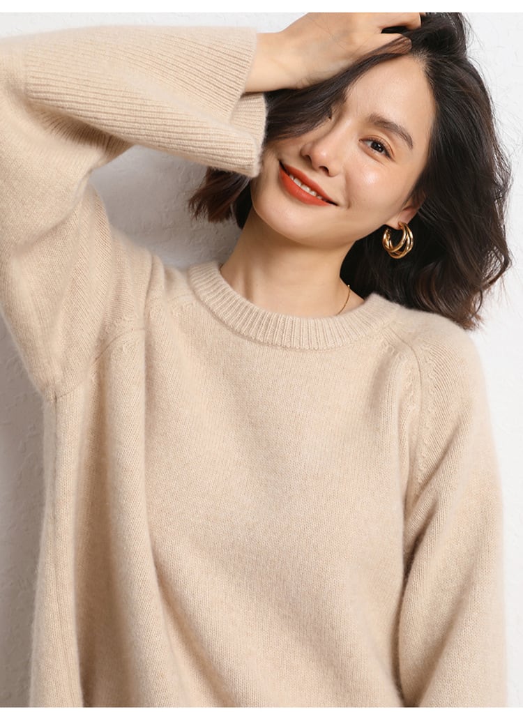 【tops】クルーネックニットセーター　M26244