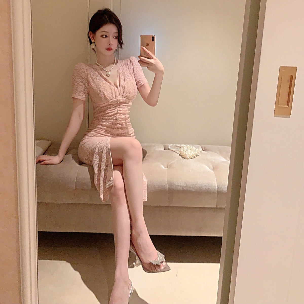 【dress】レースワンピース　M25248