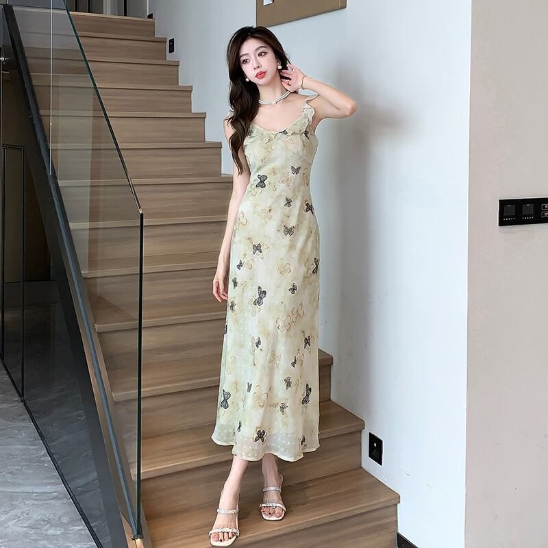 【dress】VネックプリントキャミワンピースG20647