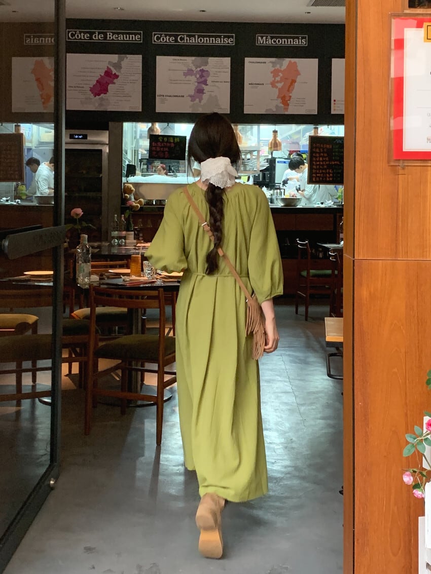 【dress】Vネックワンピース　M25140