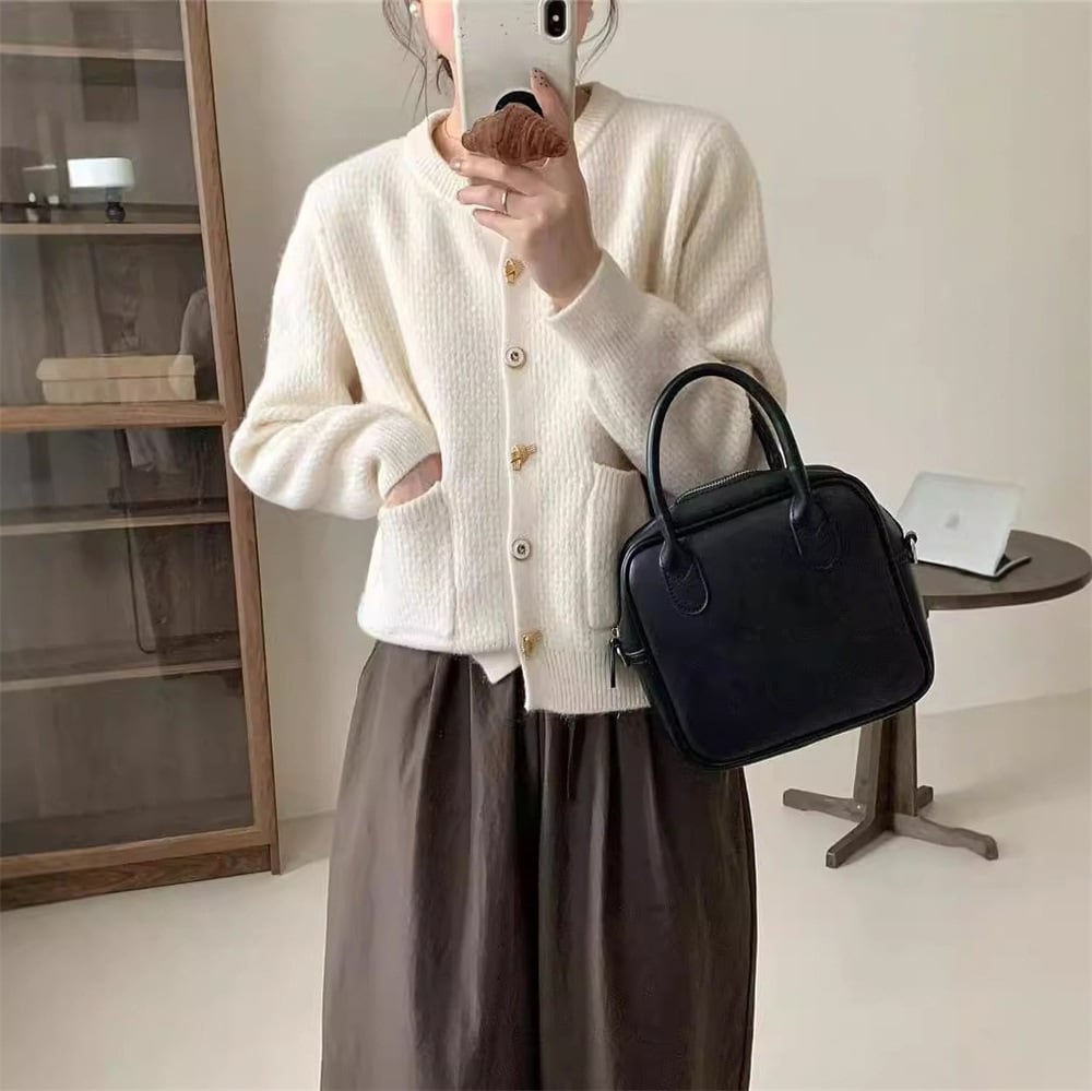 【outer】クルーネックニットカーデ　M25982