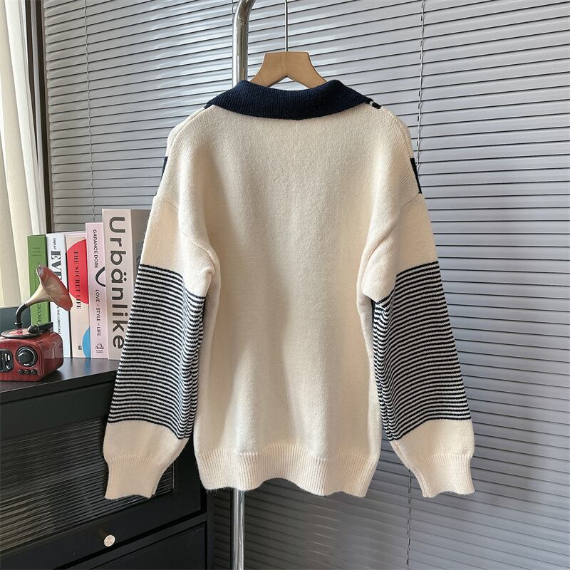 【tops】ドッキングニットセーター　M18978